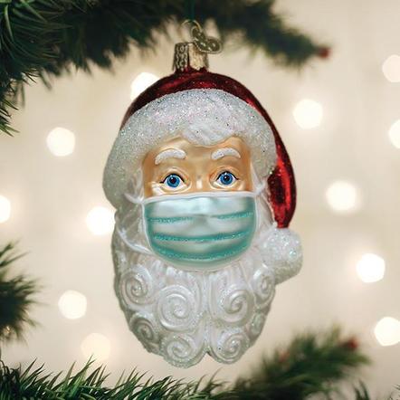 Santa With Face Mask